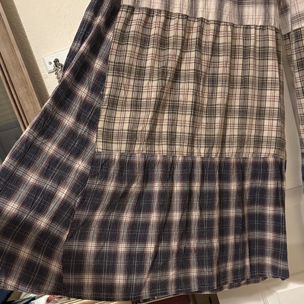 ODDI Plaid Patchwork Pants-Size Large - Picture 4 of 9